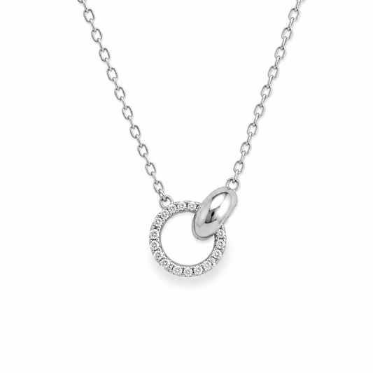 Diamond Circle Link Necklace