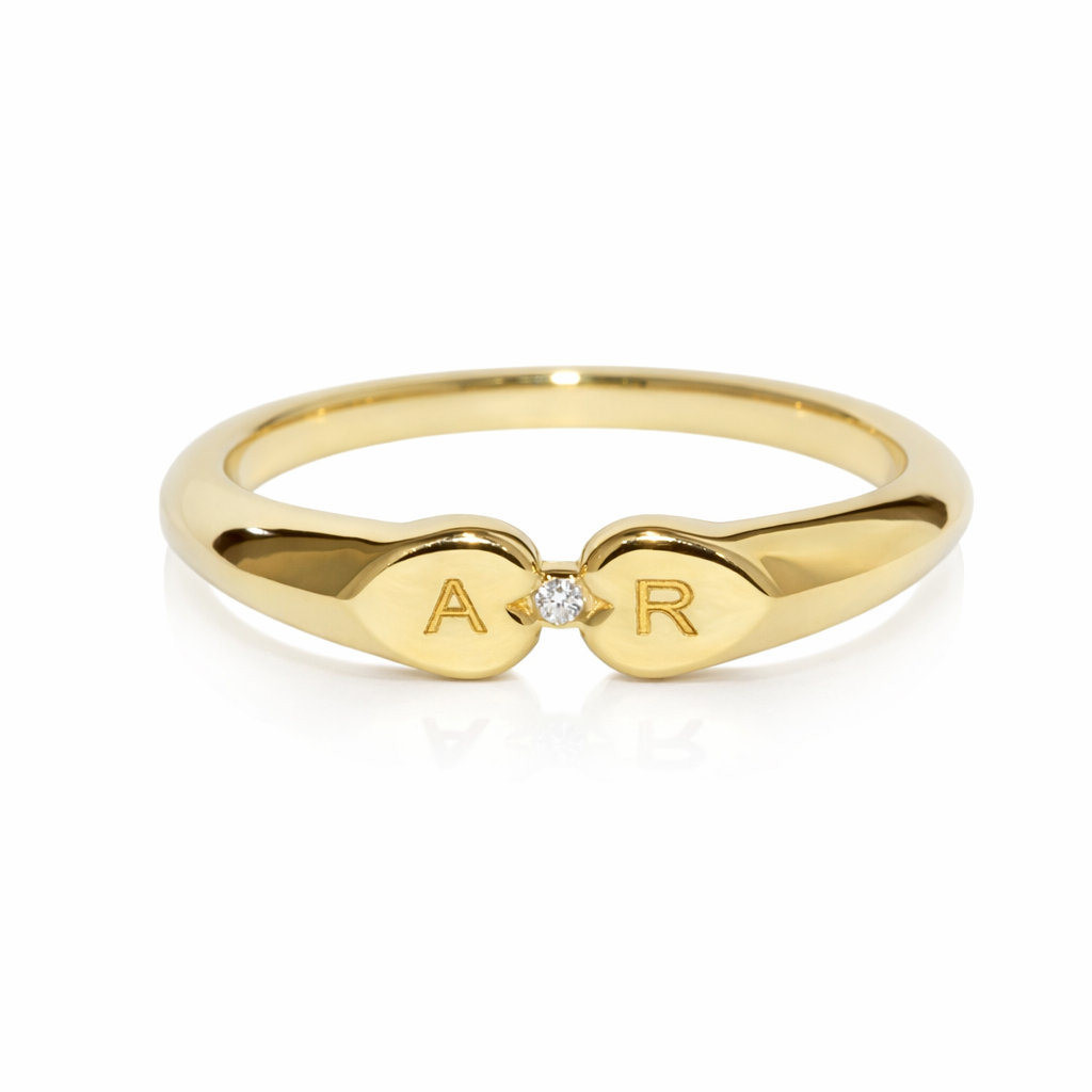 Personalised Hearts Ring