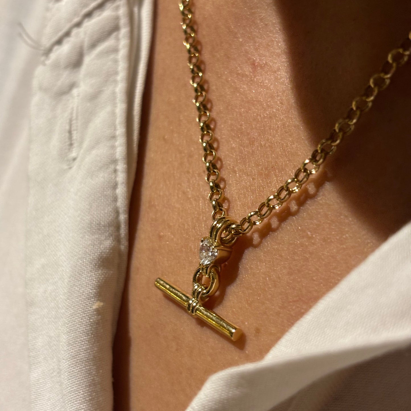 T Bar Diamond Necklace
