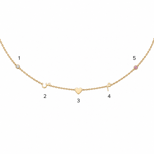 Build Your Necklace - Five Charms Arabic