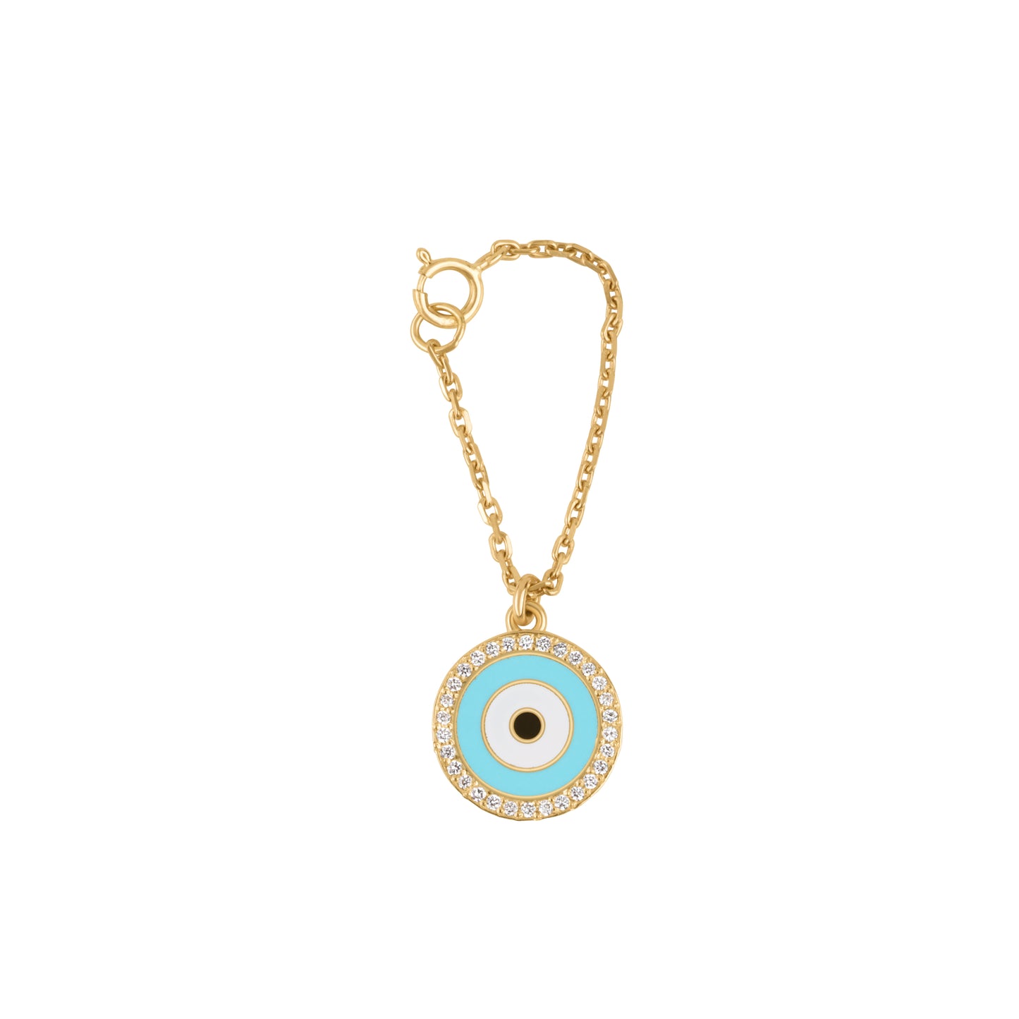 Enamel Evil Eye Diamond Watch Charm