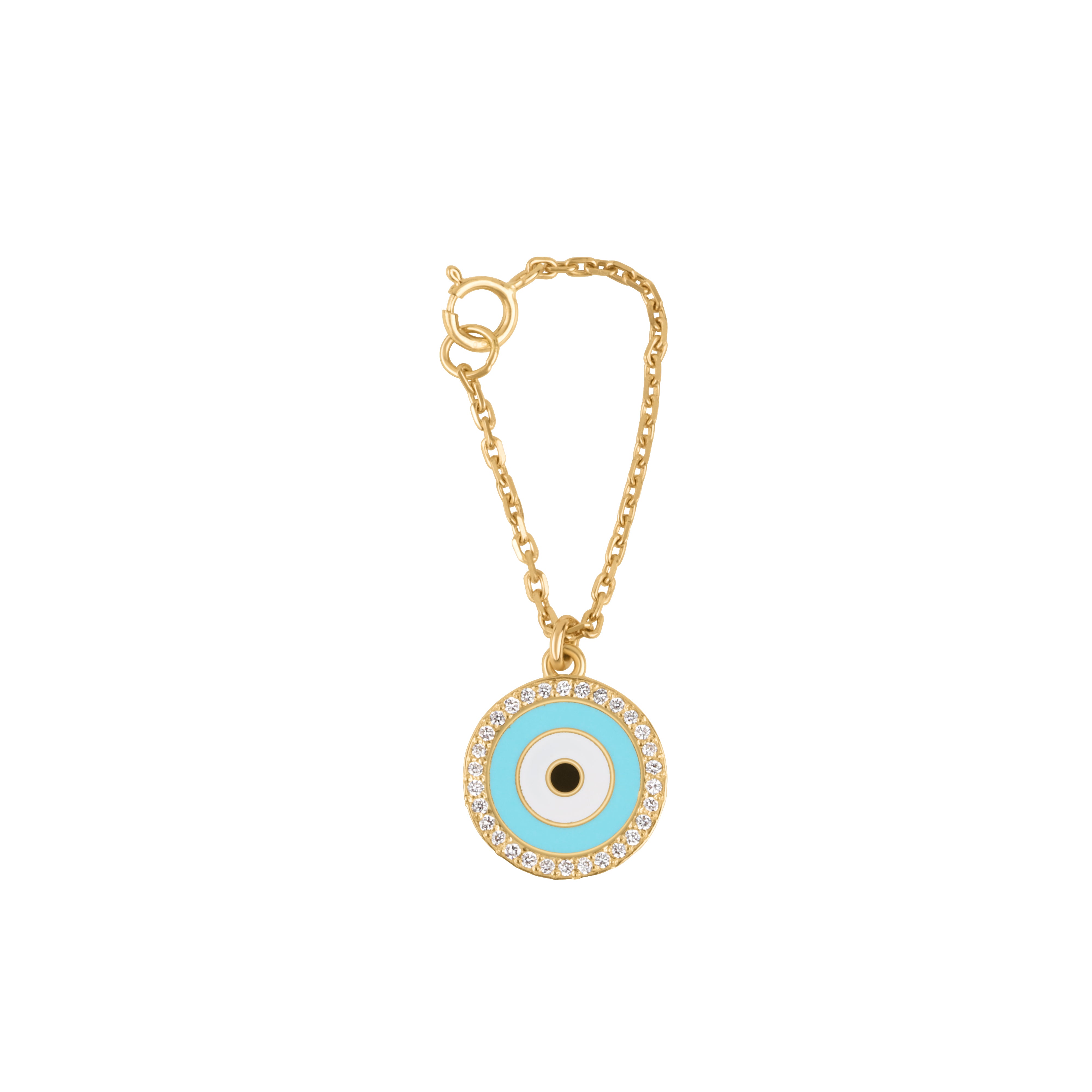 Enamel Evil Eye Diamond Watch Charm
