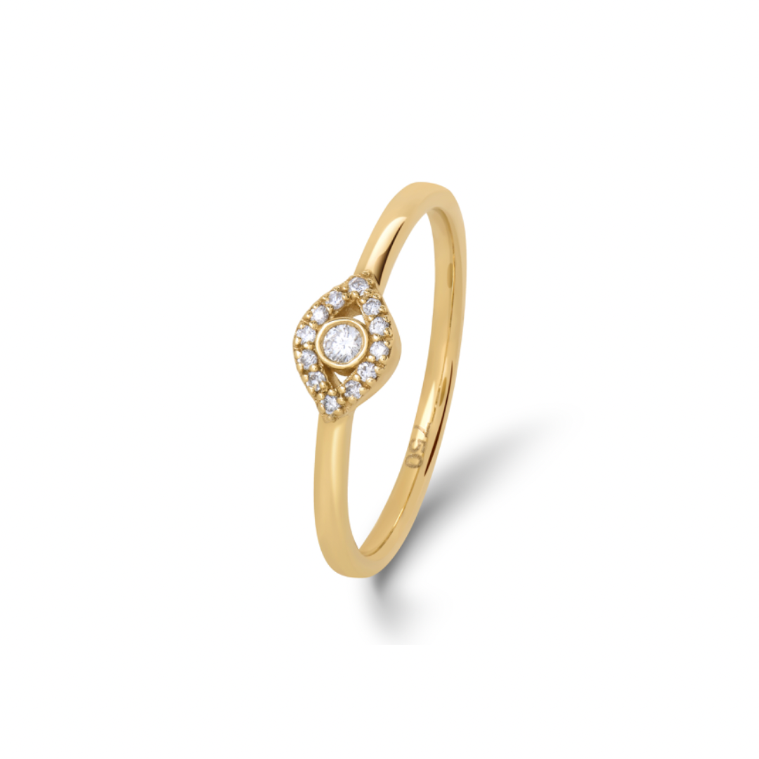 Mini Evil Eye Diamond Ring