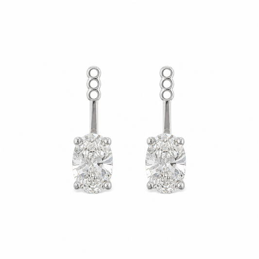 Oval Diamond Earring Jackets