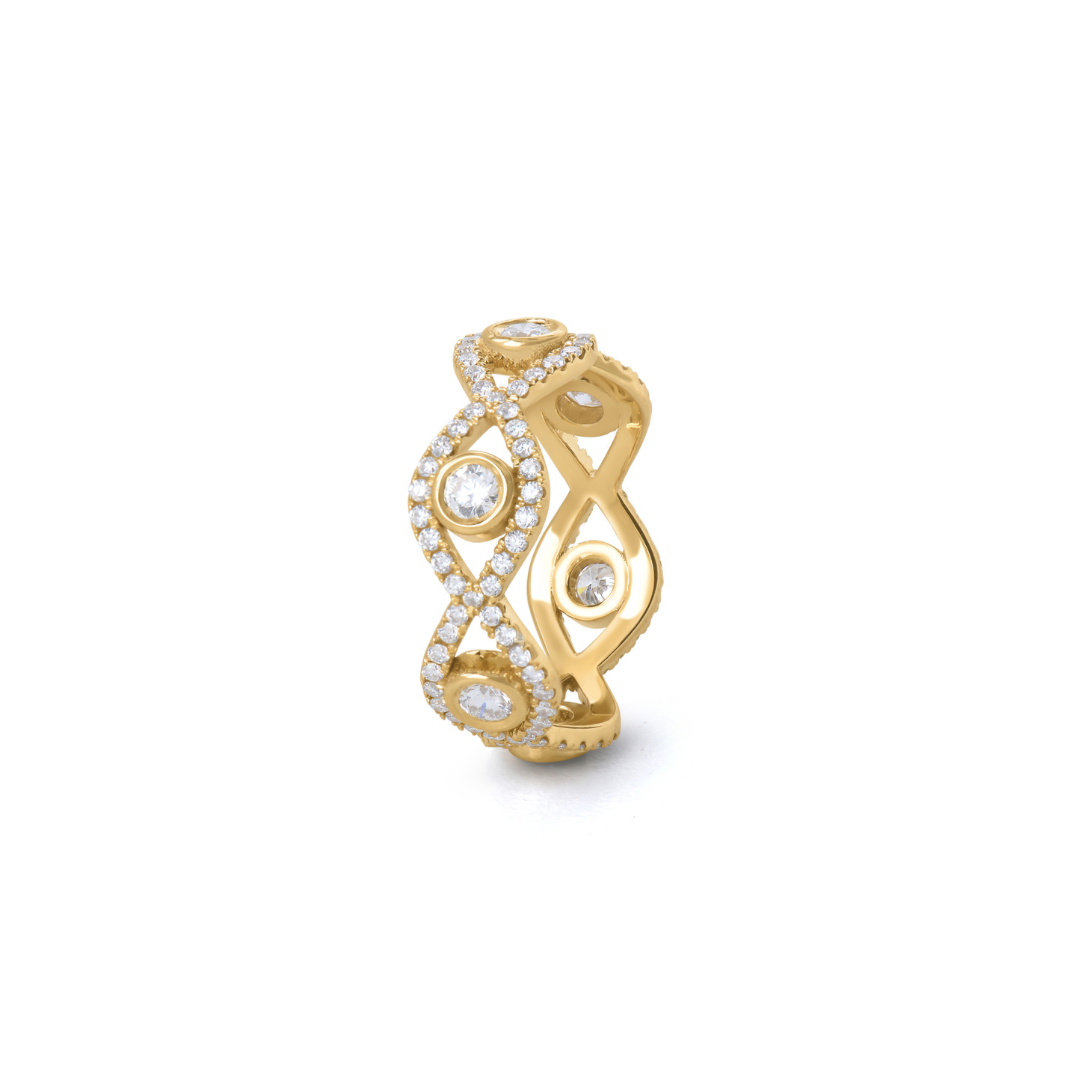 Diamond Evil Eye Eternity Ring