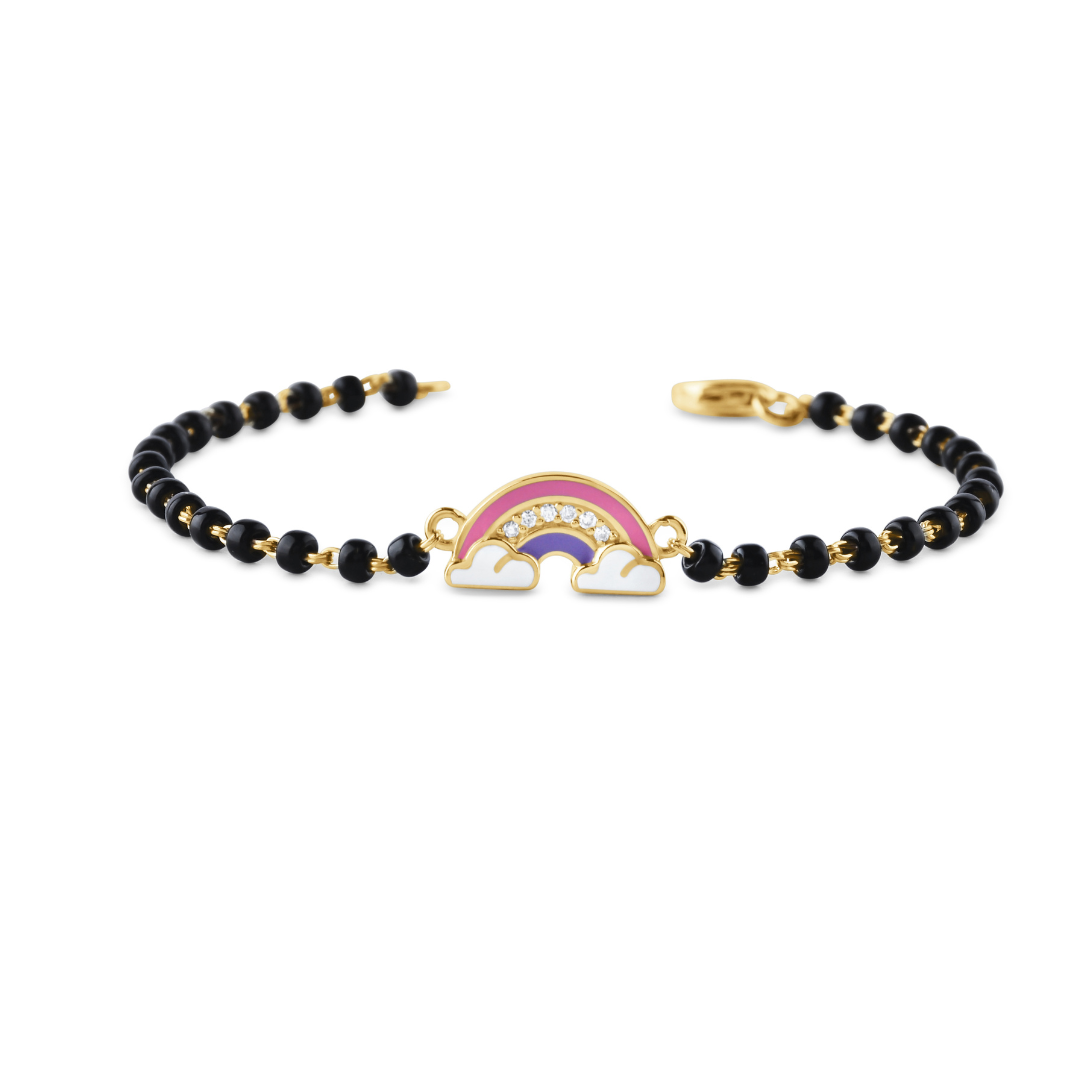 Enamel & Diamond Rainbow Nazar Bracelet