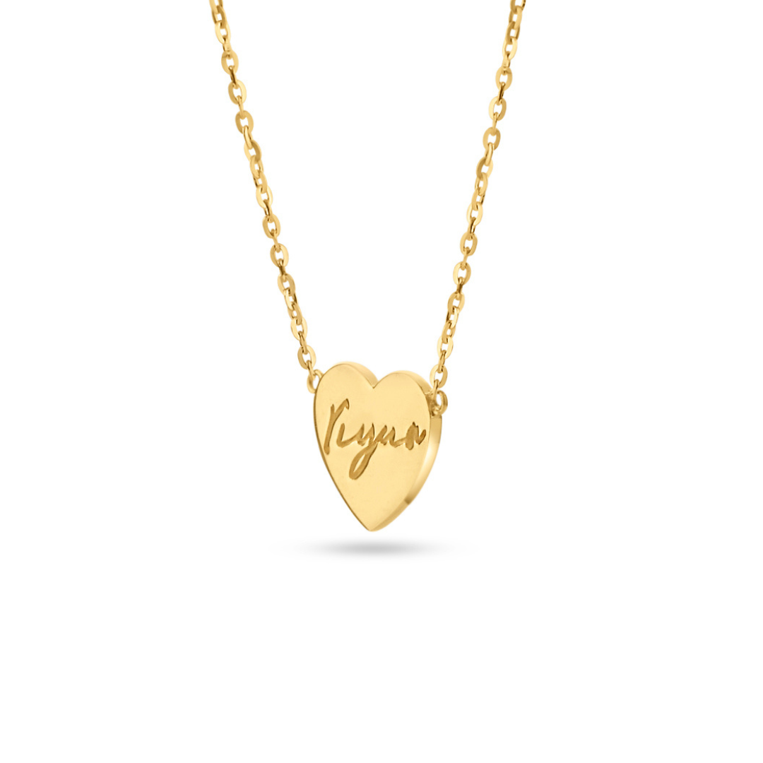 Handwritten Signature Heart Necklace