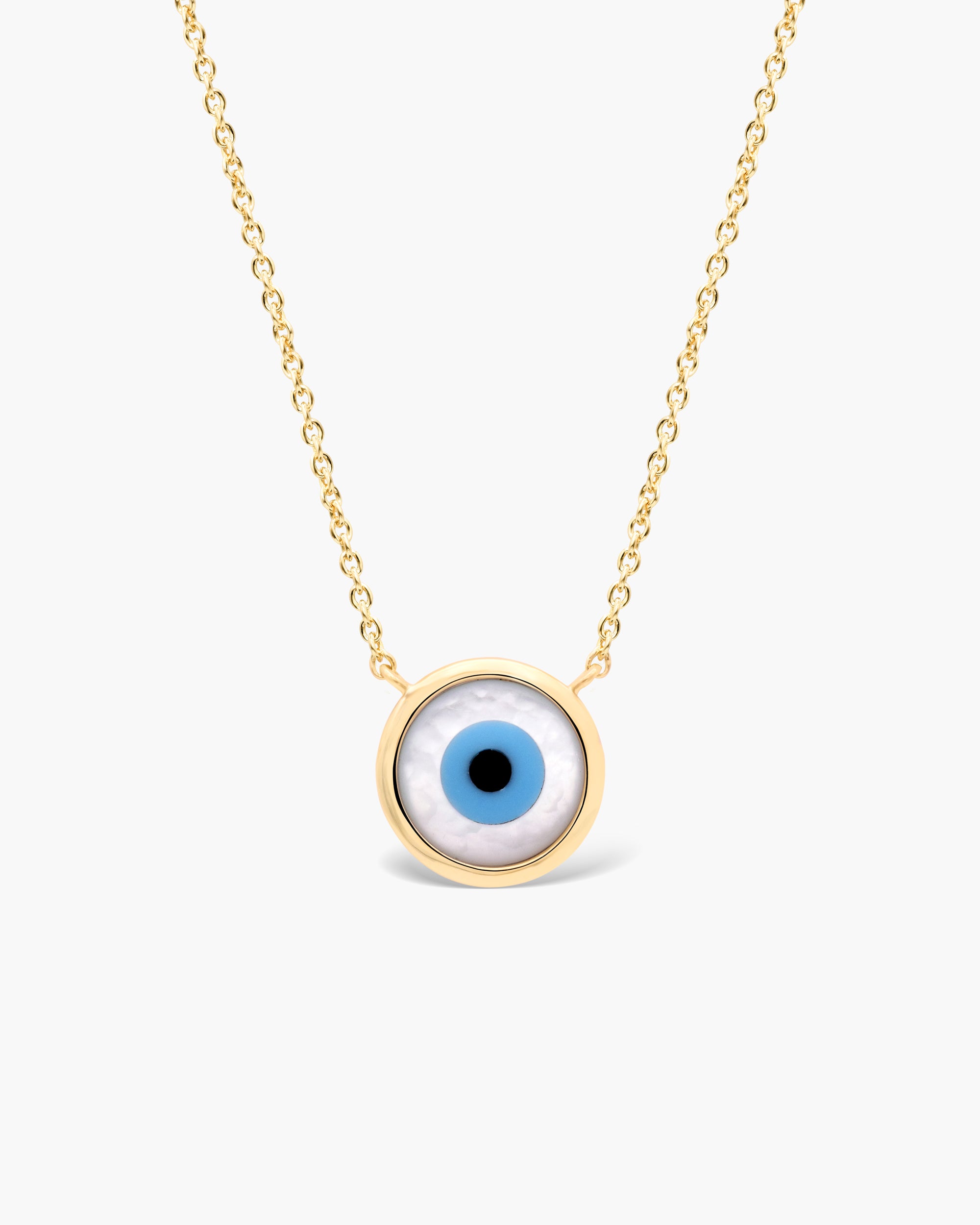 Mother of Pearl Evil Eye Necklace