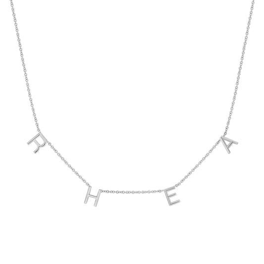 Gold Spaced Initial Necklace