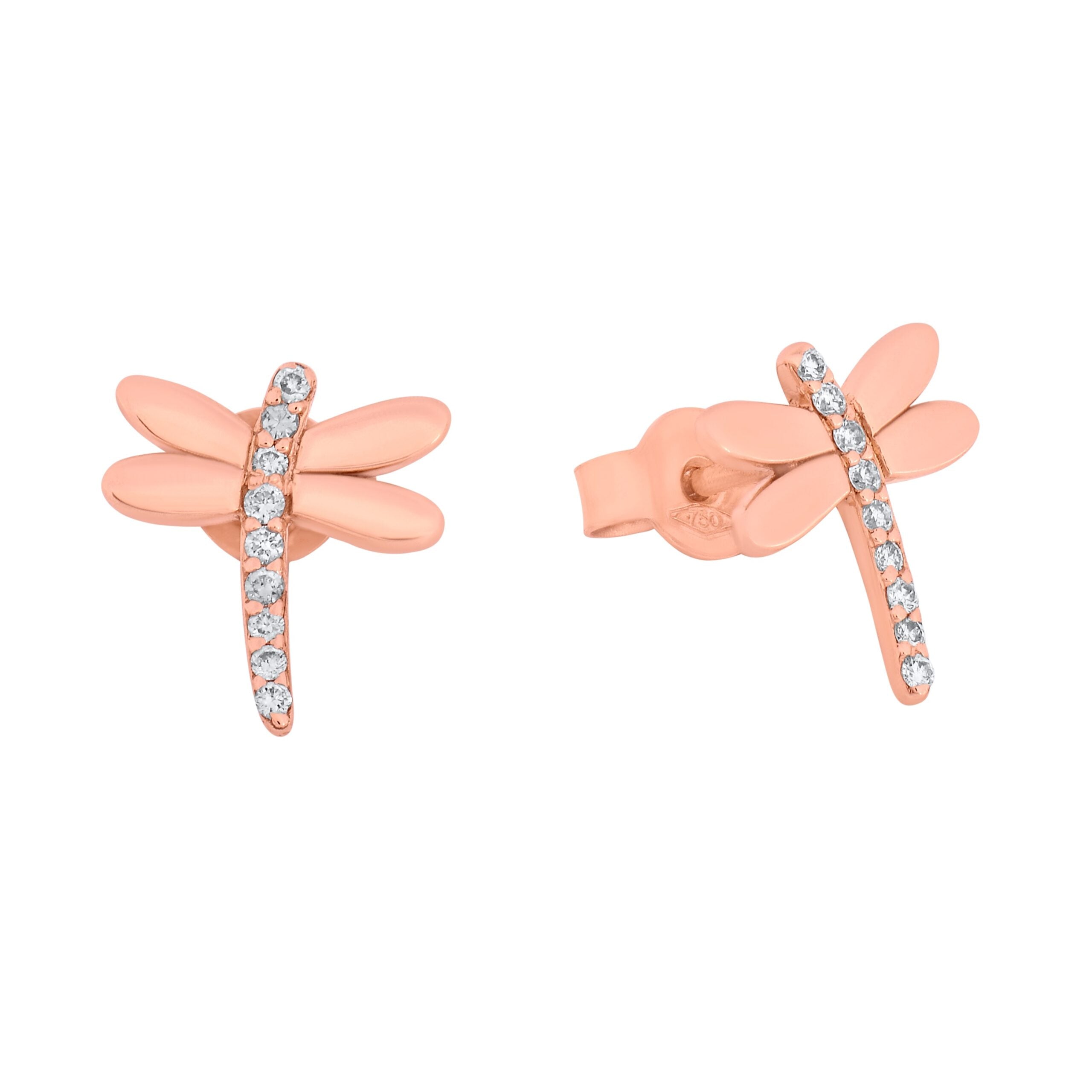 Dragonfly Diamond Studs