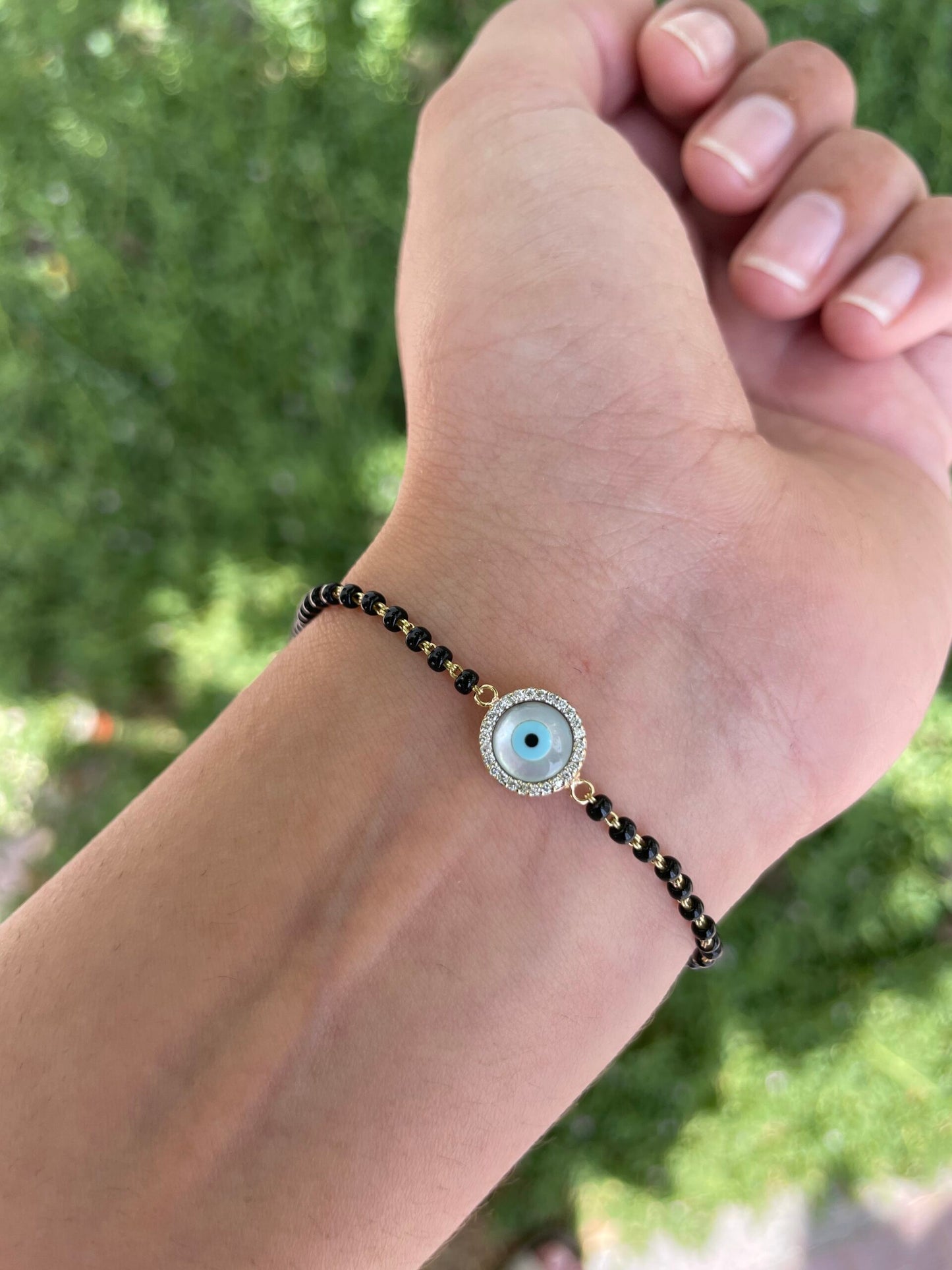 Nazar Evil Eye Bracelet With Diamonds