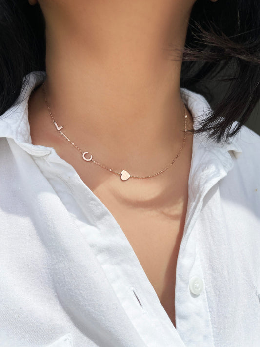 Asymmetric Initial Necklace