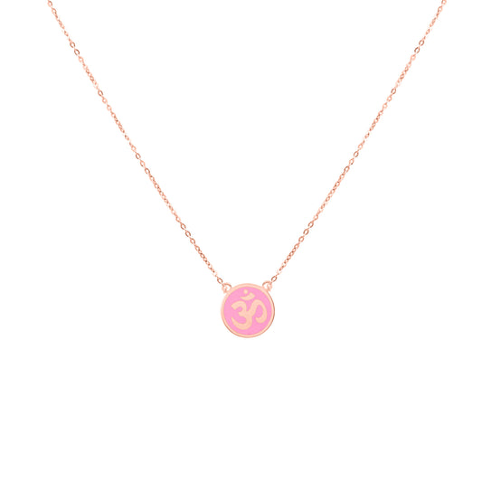 Om Enamel Necklace