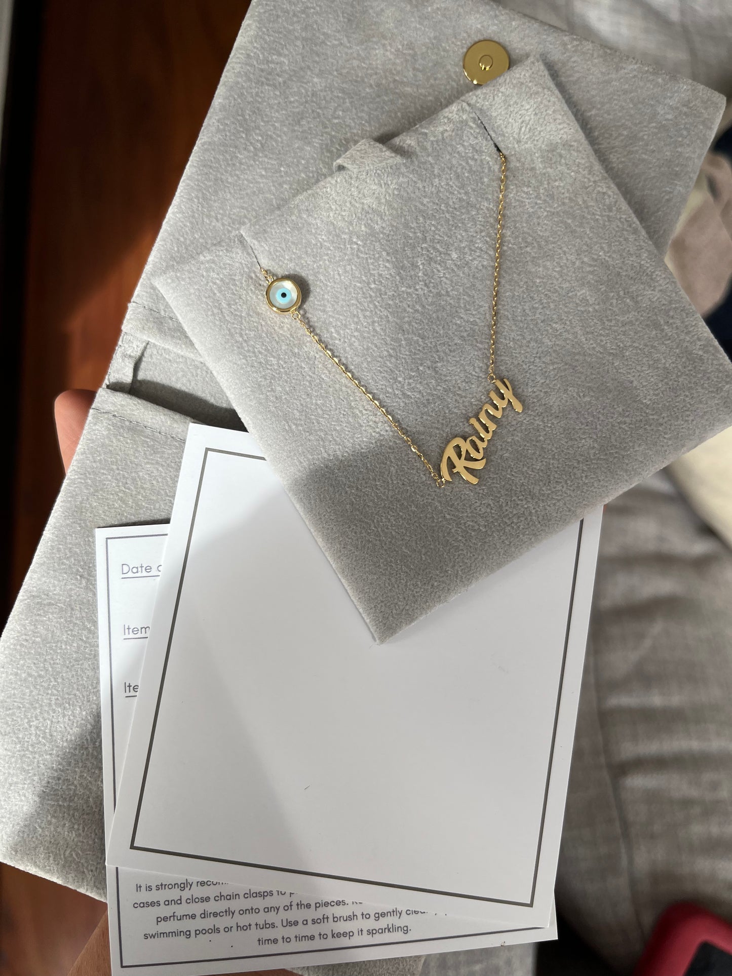 Name & Evil Eye Necklace