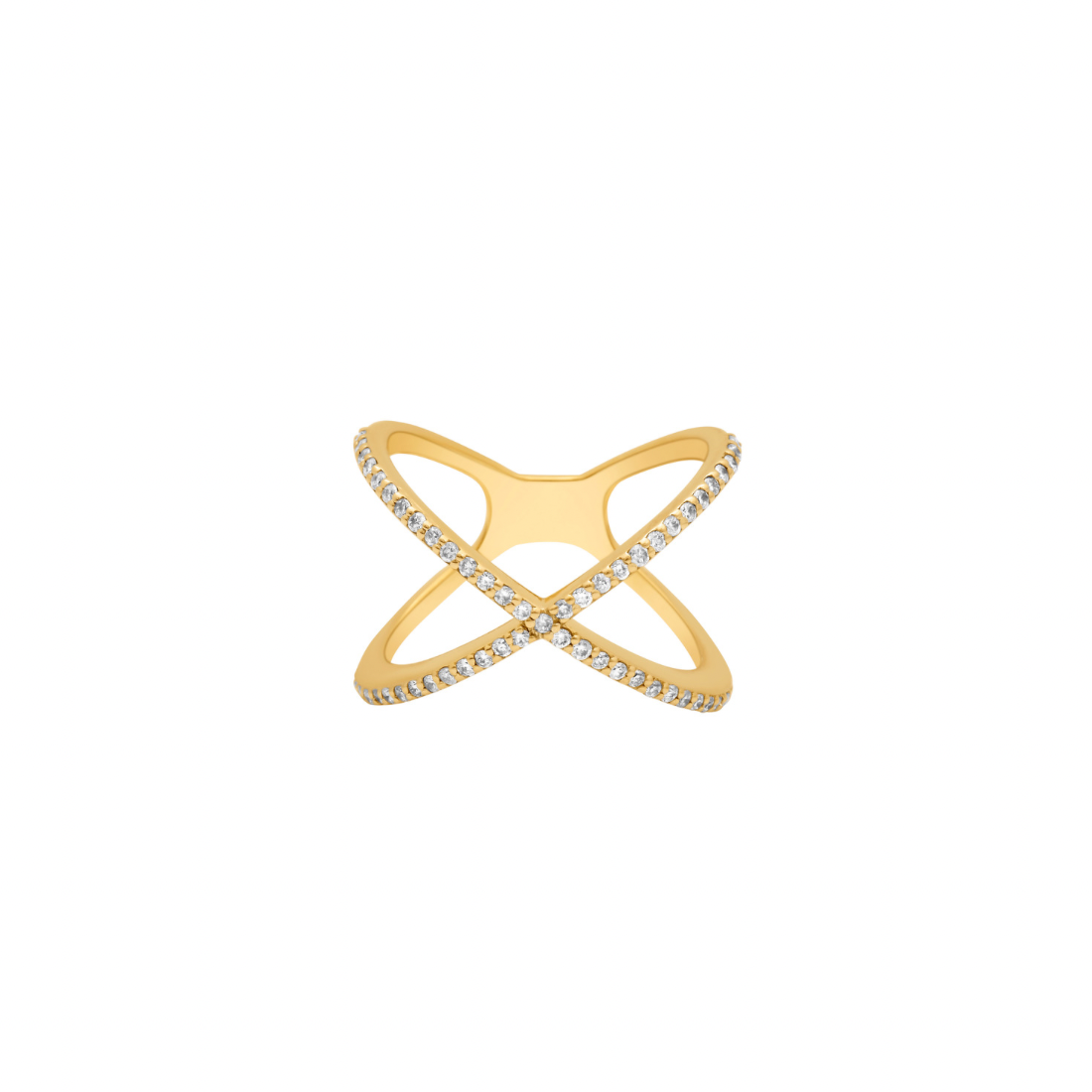 Diamond Crossover Ring