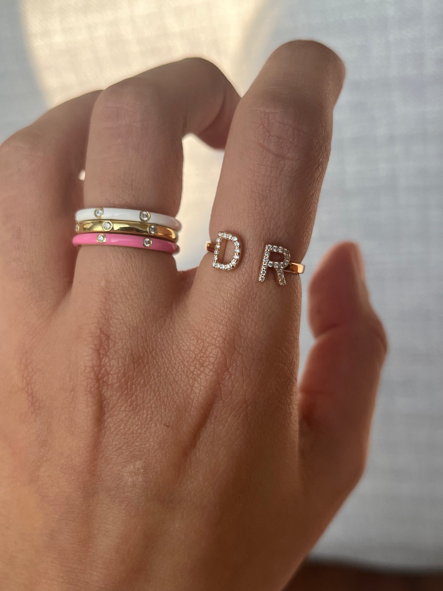 Two Initial Diamond Ring