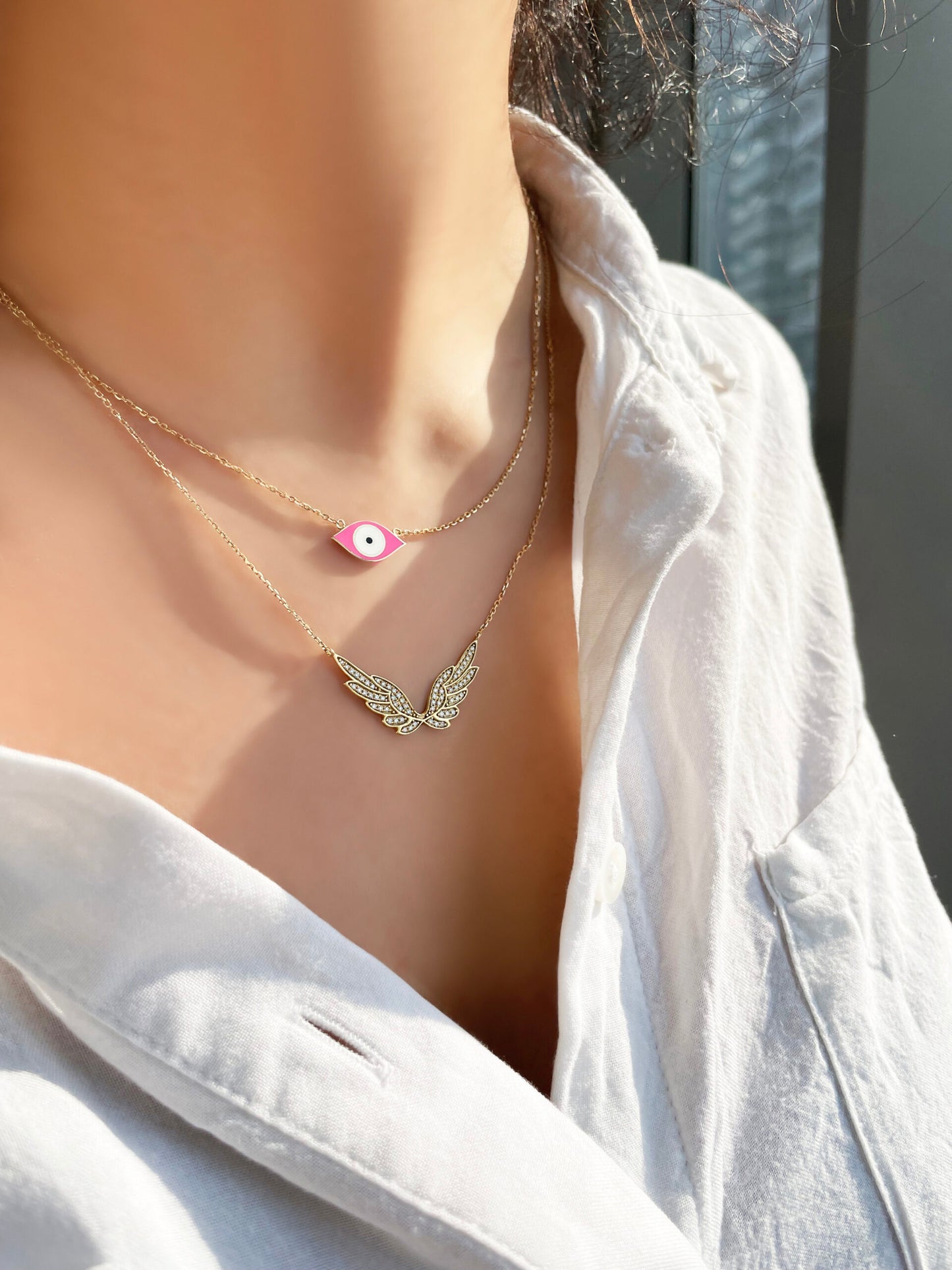 Diamond Angel Wings Necklace