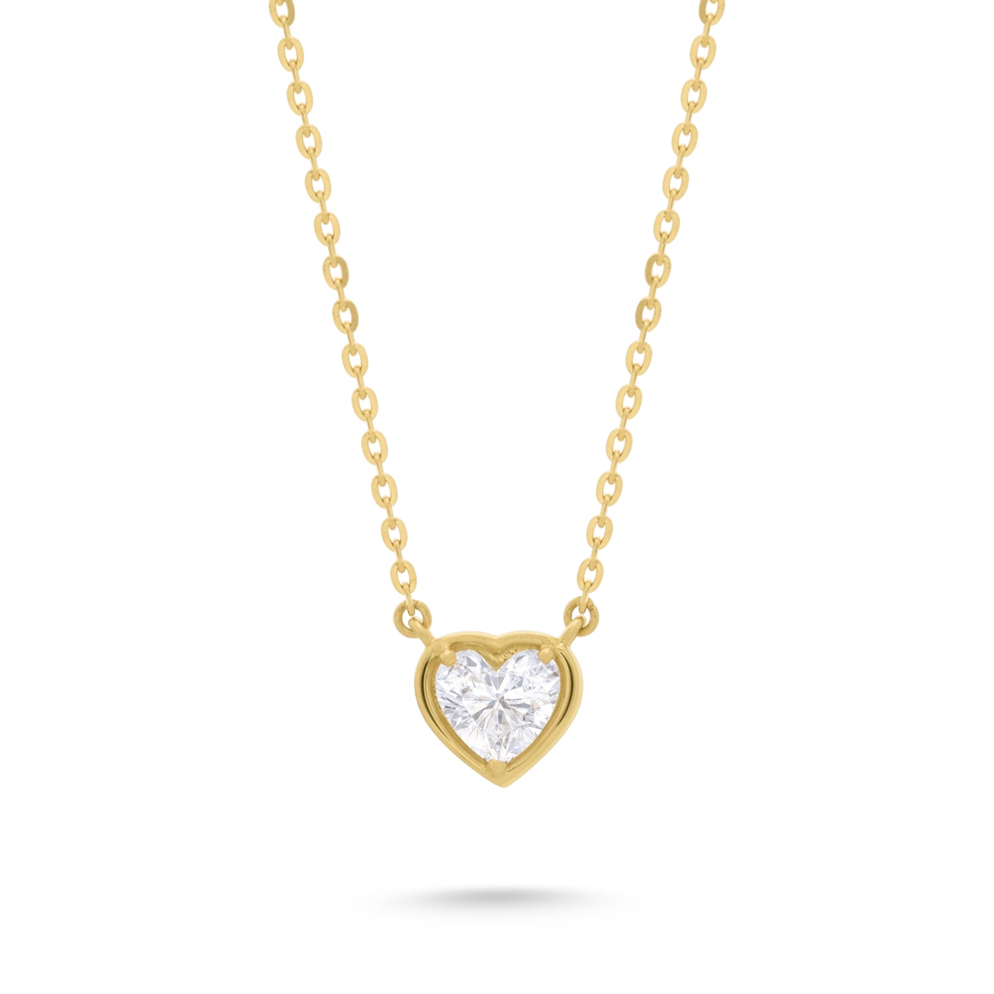 Bezel & Prong Set Lab Diamond Heart