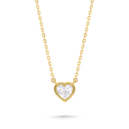 Bezel & Prong Set Lab Diamond Heart