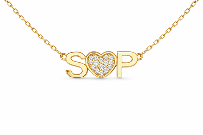Couples Initial Necklace