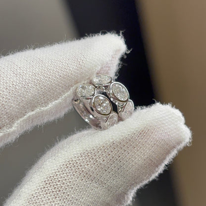 Bezel Set Oval Diamond Huggies