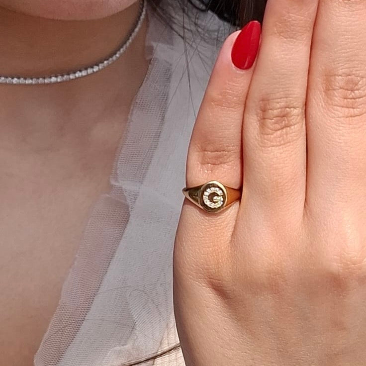 Initial Signet Ring
