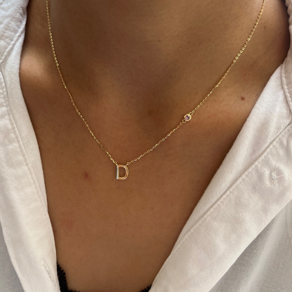 Initial & Birthstone Necklace