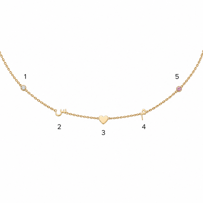 Build Your Necklace - Five Charms Arabic