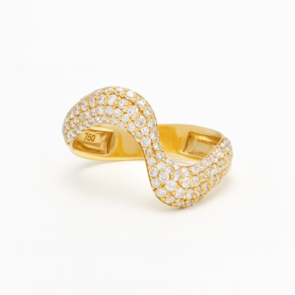 Pave Wave Dome Ring