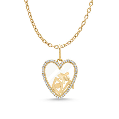 Diamond Heart Floating Glass Locket