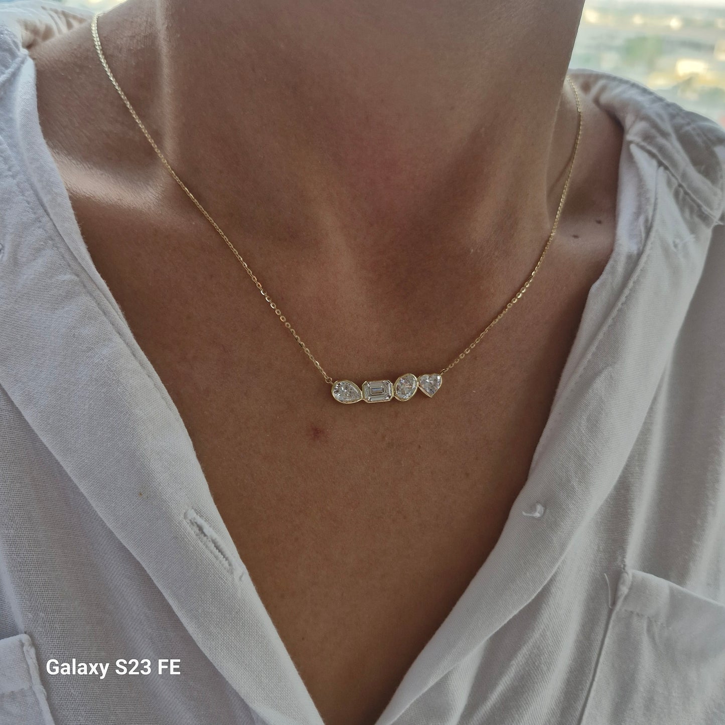 Helen Multi Shape Diamond Necklace