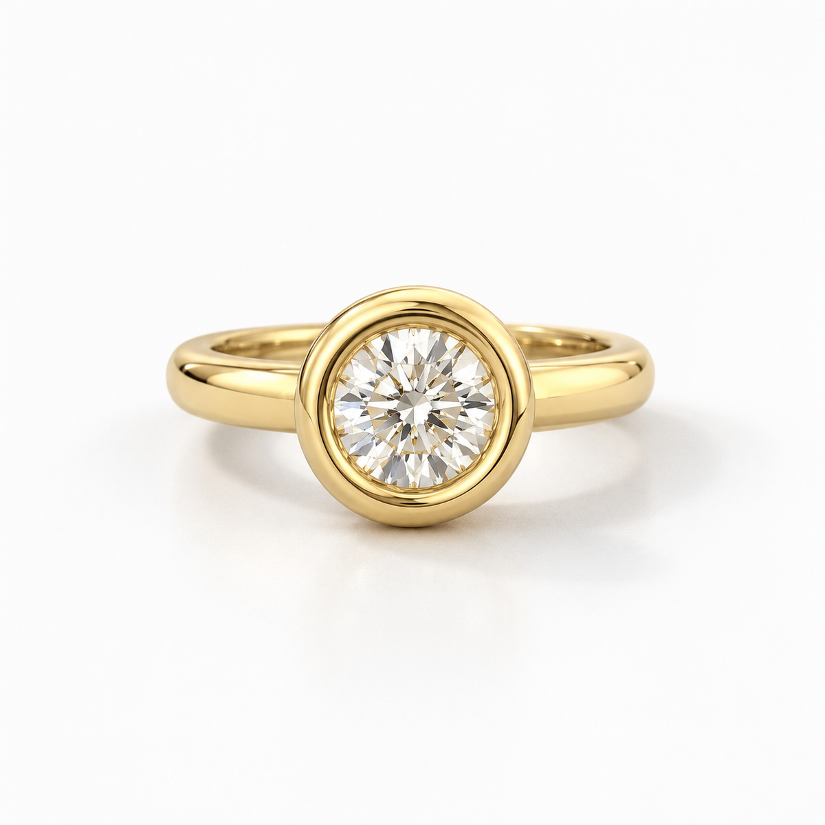 Pillow Bezel Diamond Pinky Ring