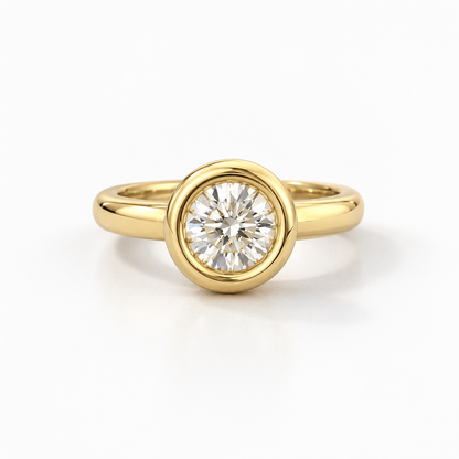 Pillow Bezel Diamond Pinky Ring