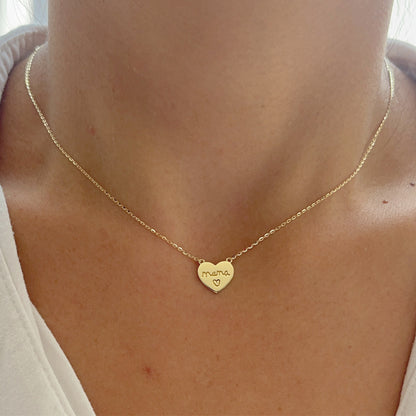 Handwritten Signature Heart Necklace