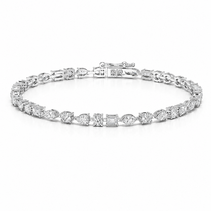 Mixed Shape Lab Diamond Tennis Bracelet