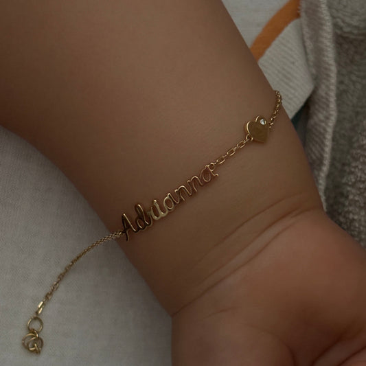 Kids Name & Heart Bracelet