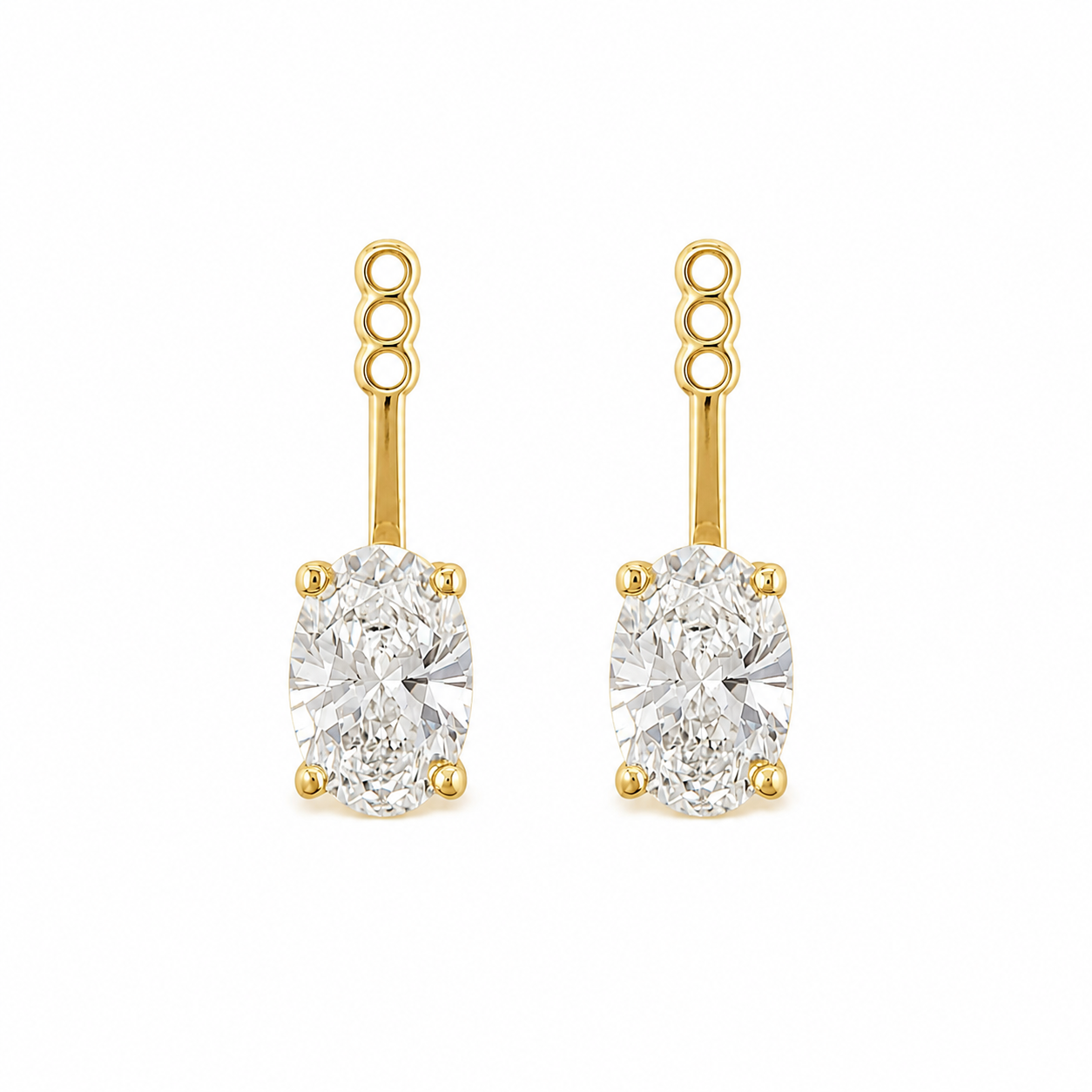 Oval Diamond Earring Jackets