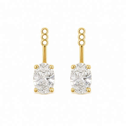Oval Diamond Earring Jackets