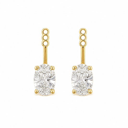 Oval Diamond Earring Jackets