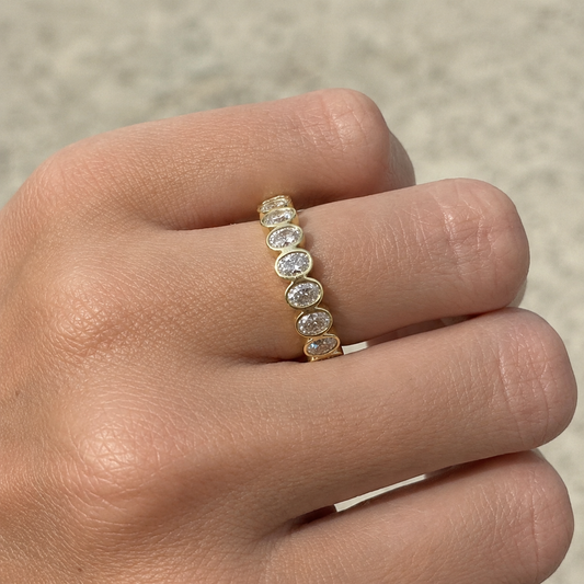 Oval Bezel Eternity Ring