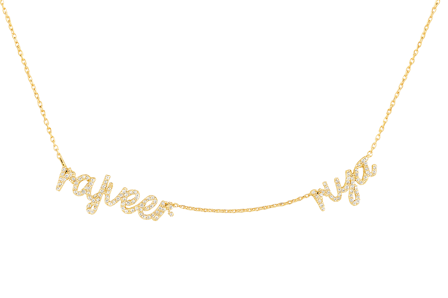 Two Diamond Name Necklace