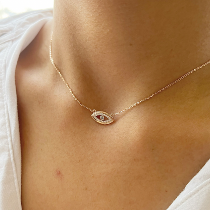 Evil Eye Diamond Necklace
