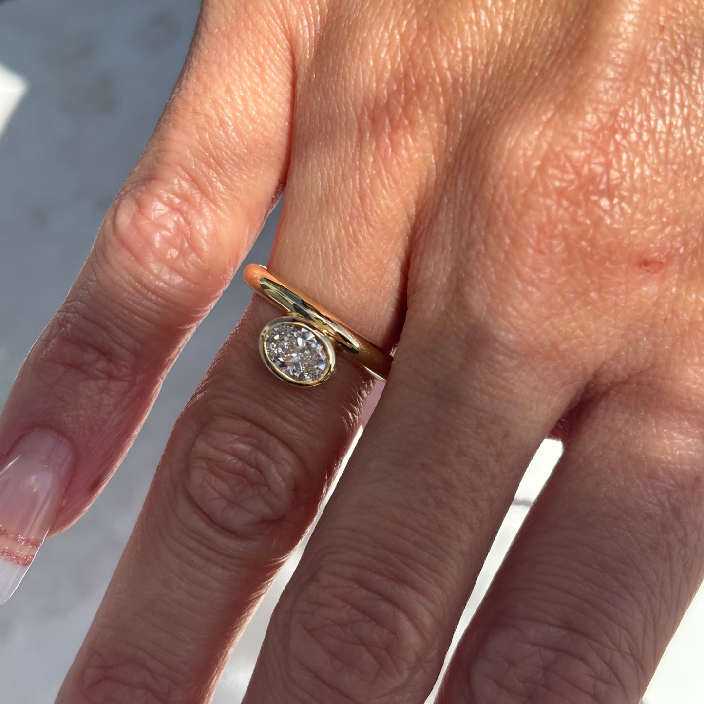 Bezel Oval Dome Ring