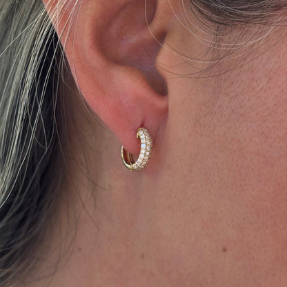 Domed Pave Huggies