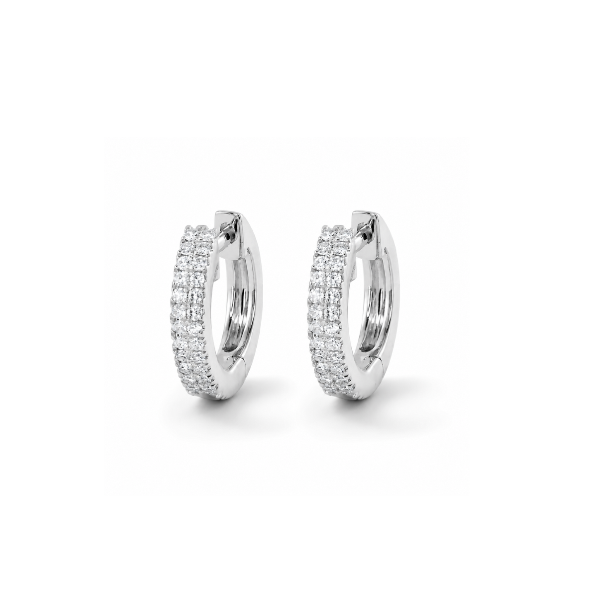 Double Row Diamond Huggies