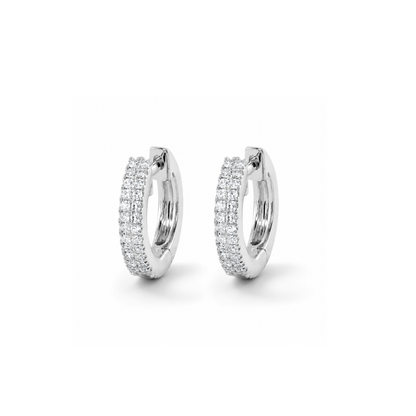 Double Row Diamond Huggies