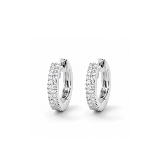 Double Row Diamond Huggies