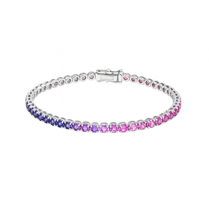 Rainbow Sapphire Tennis Bracelet