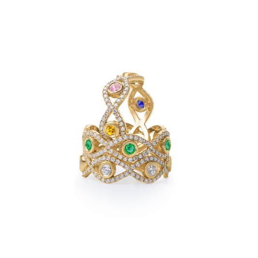 Diamond Evil Eye Eternity Ring