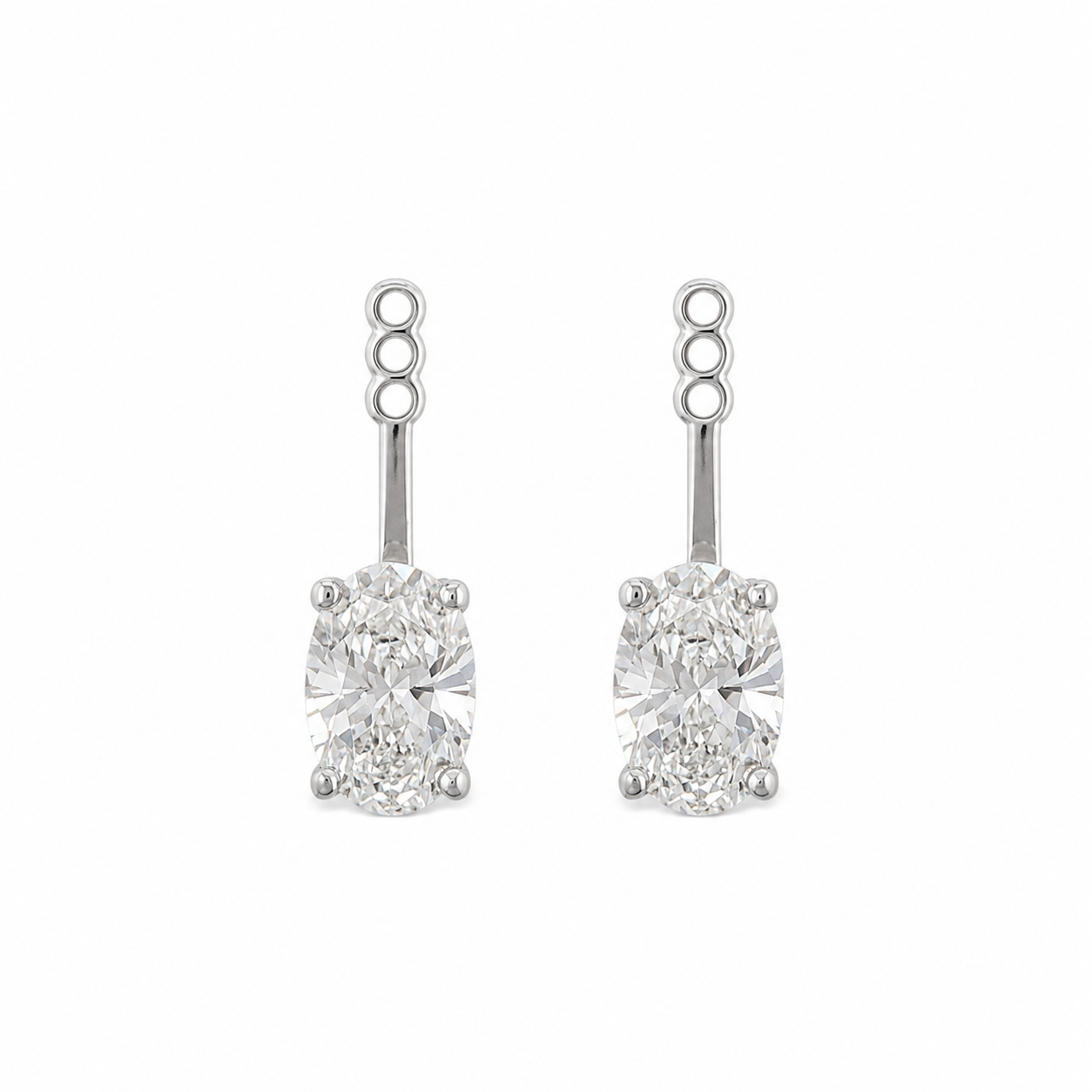 Oval Diamond Earring Jackets